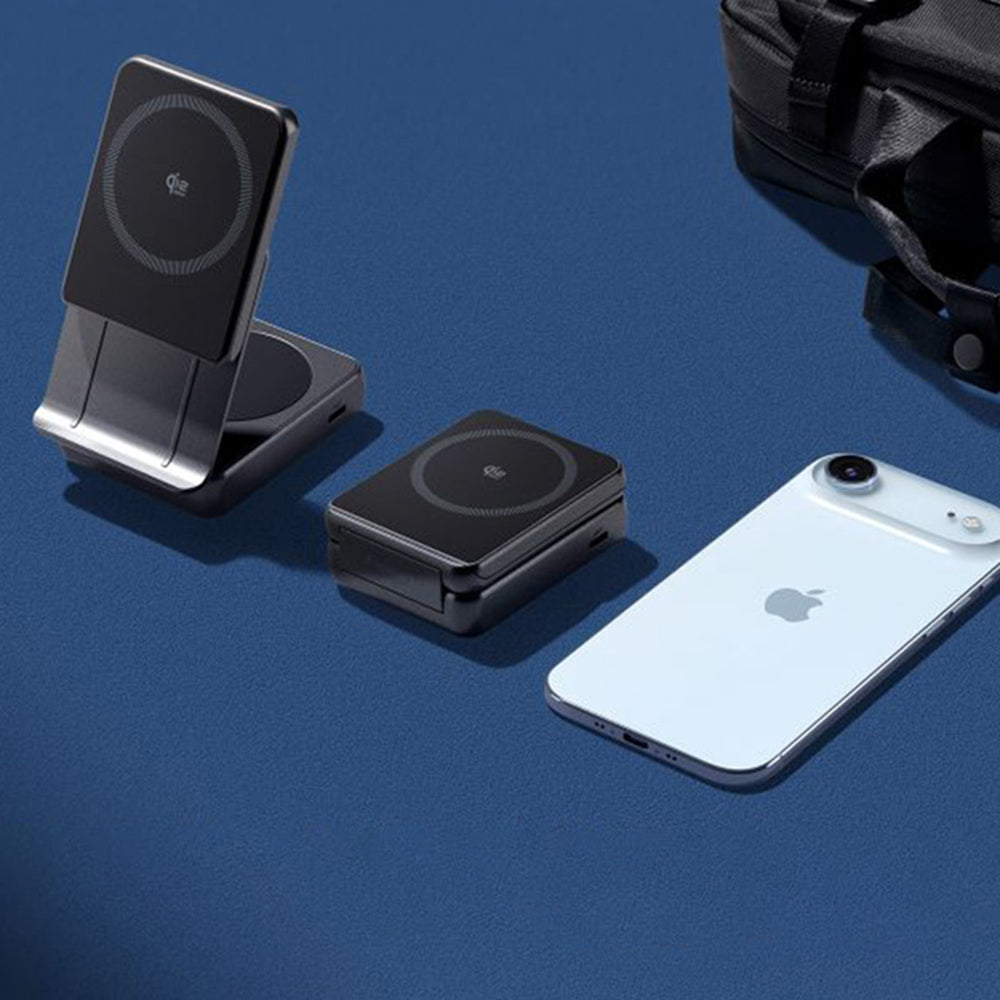 Chargeur Réseau Sans Fil Spigen EF302MOQ 3en1, 25W, 1 x USB-C, Gris