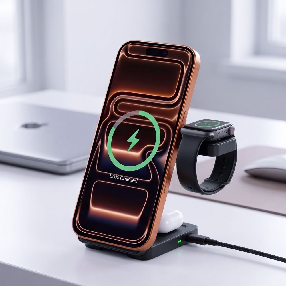 Wireless-Netzteil Tech-Protect A56 3in1, 25W, Schwarz