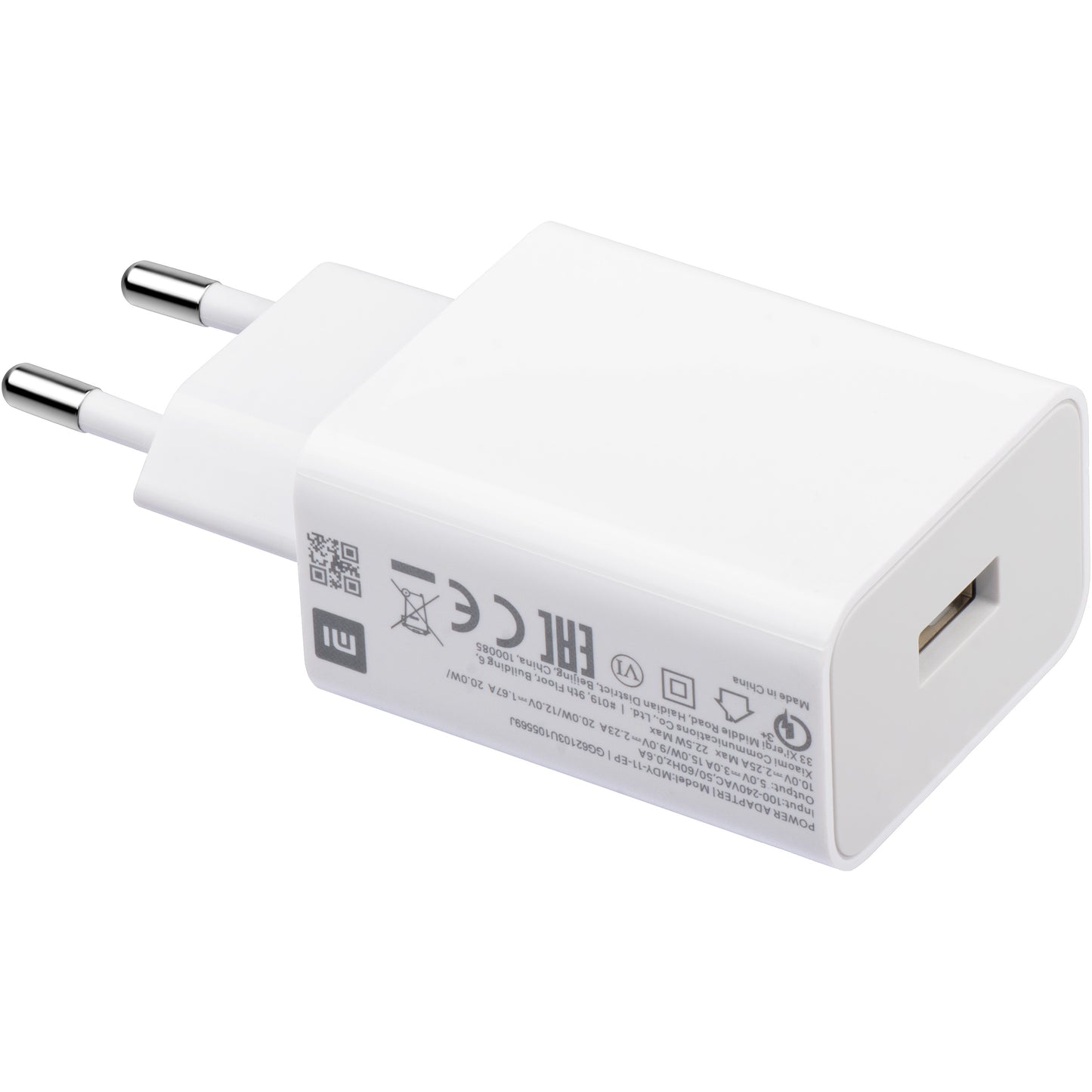 Chargeur Réseau Xiaomi MDY-11EP, 22.5W, 3A, 1 x USB-A, Blanc