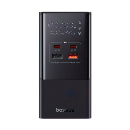 Chargeur Station Baseus PowerCombo Tower, 100W, 5A, 2 x Schuko - 2 x USB-A - 2 x USB-C, Noir E00023609113-00