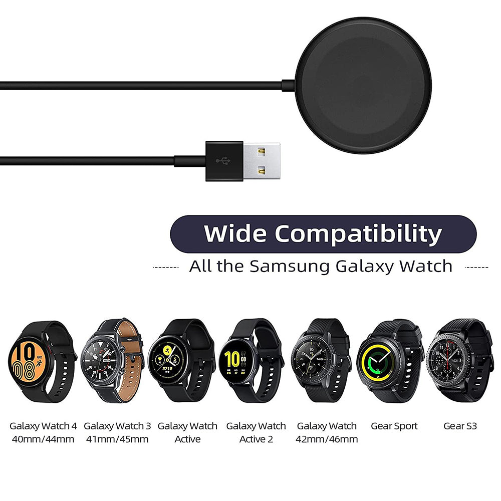 Draadloze Oplader Techsuit TSC12 voor Samsung Galaxy Watch Series, USB-A, Zwart