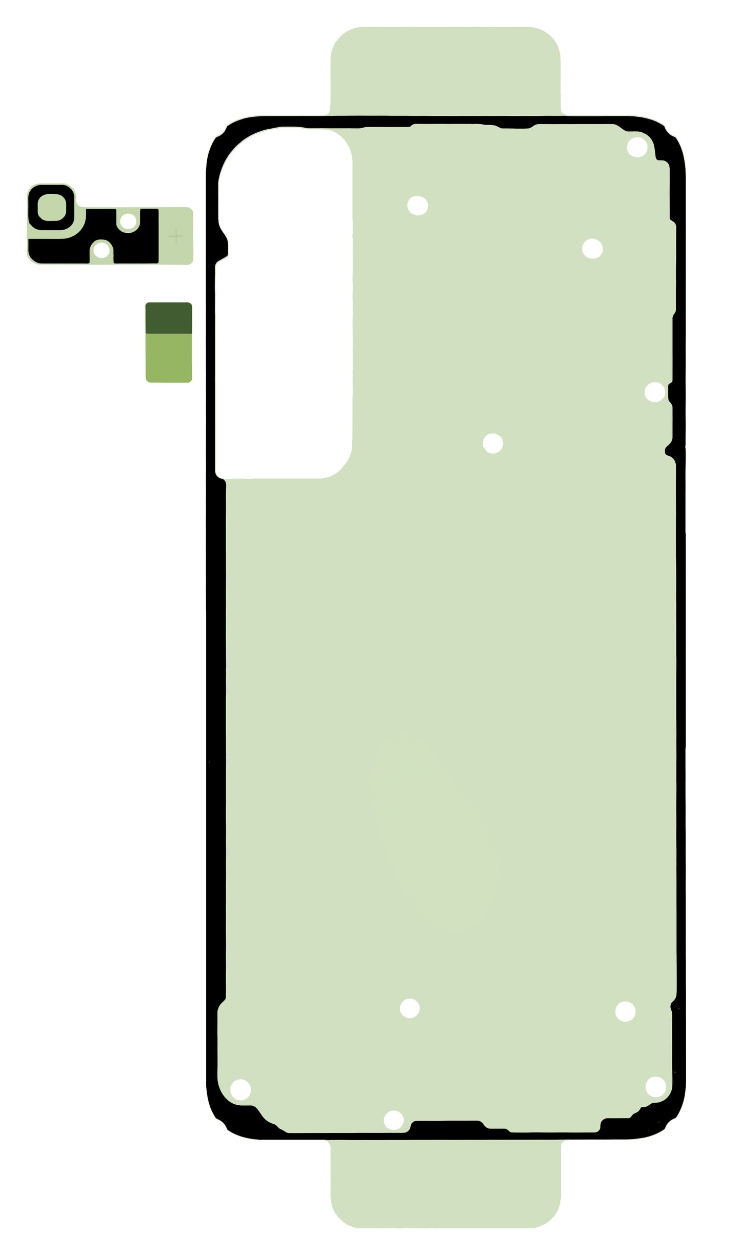 Kit Lijm Batterijdeksel Samsung Galaxy S25+ S936, Service Pack GH82-36508A
