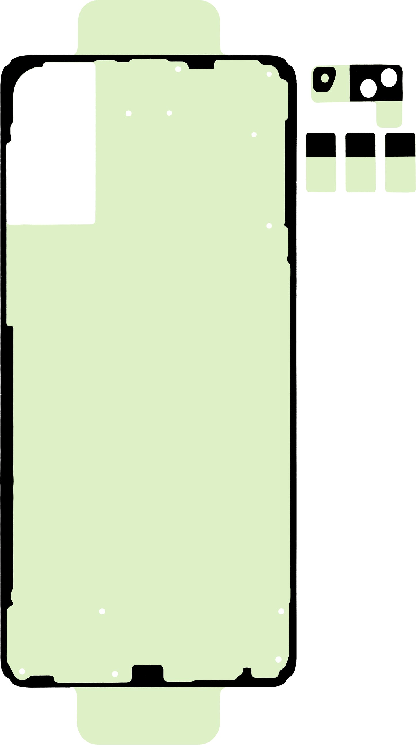 Kit Lijm Batterijdeksel Samsung Galaxy S25 Edge S937, Service Pack GH82-37312A