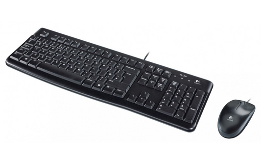 Logitech MK120 Bedraad USB Toetsenbord Muis Set, Zwart