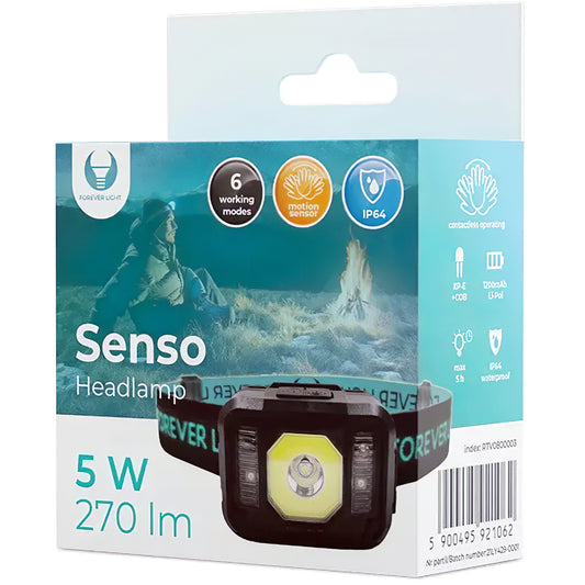 Forever Senso XP-E LED Headlamp, 270lm, 1200mAh