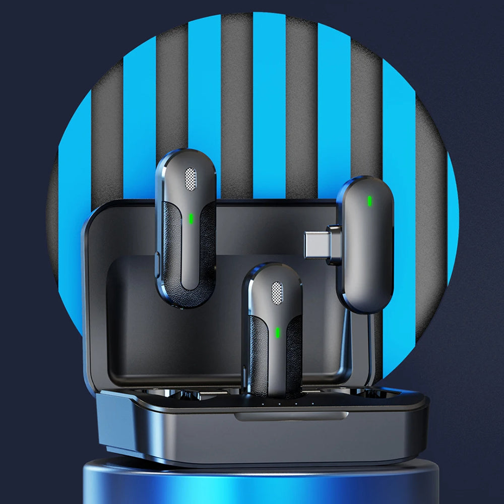Lavalier Yesido KR17, USB-C, Set 2 stuks, Zwart
