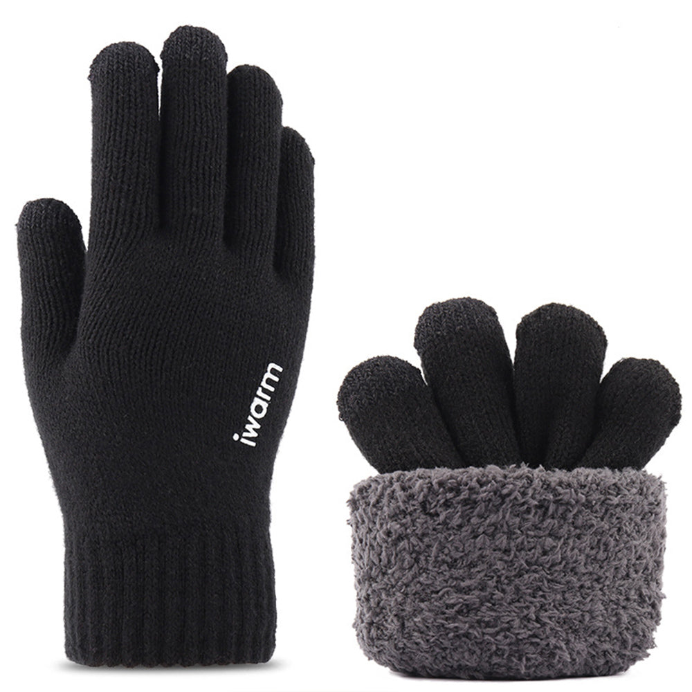Gants d'Hiver Tactiles Iwarm ST0005, Taille 21cm, Noirs