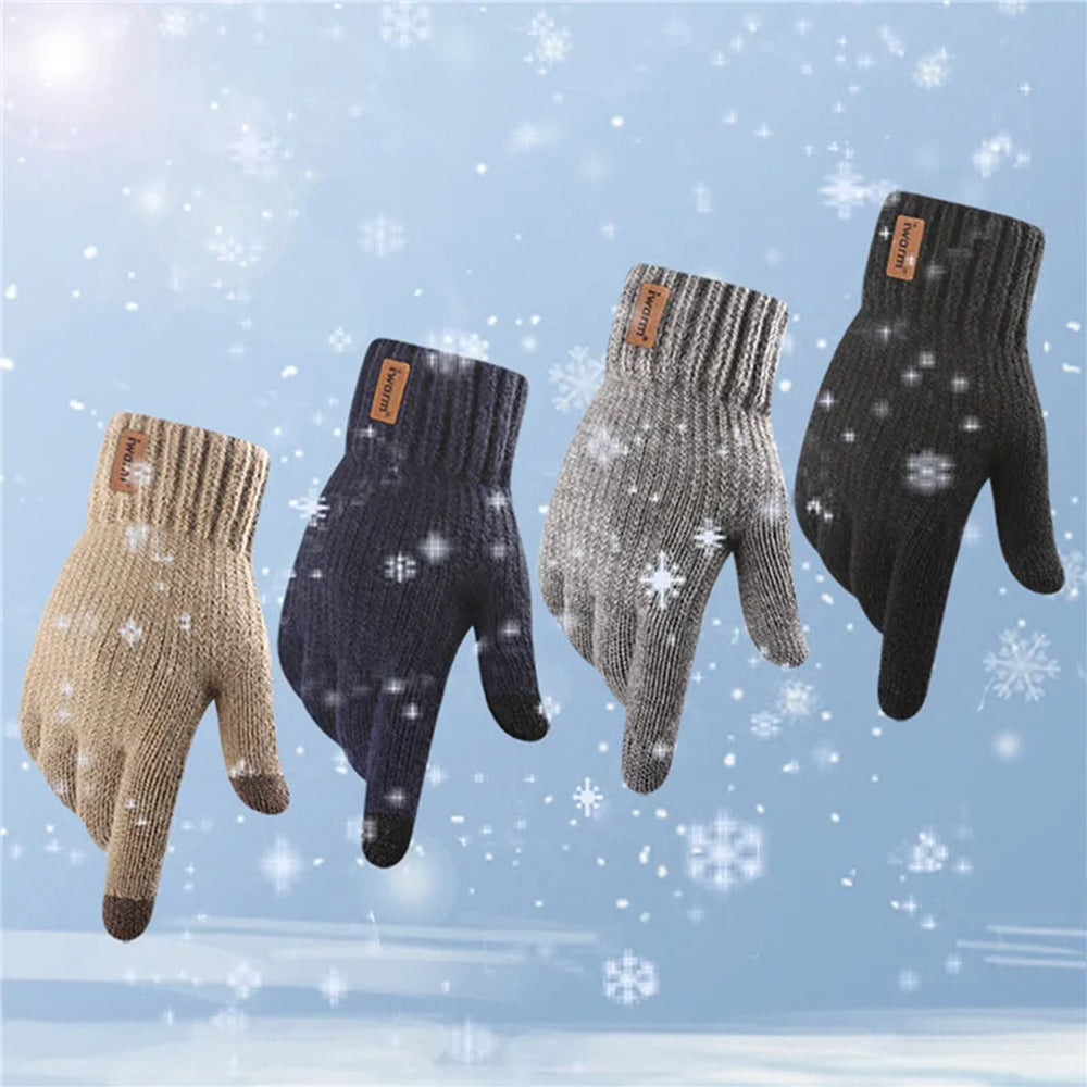 Gants d'hiver tactiles Iwarm ST0016, Taille 22cm, Bleu marine