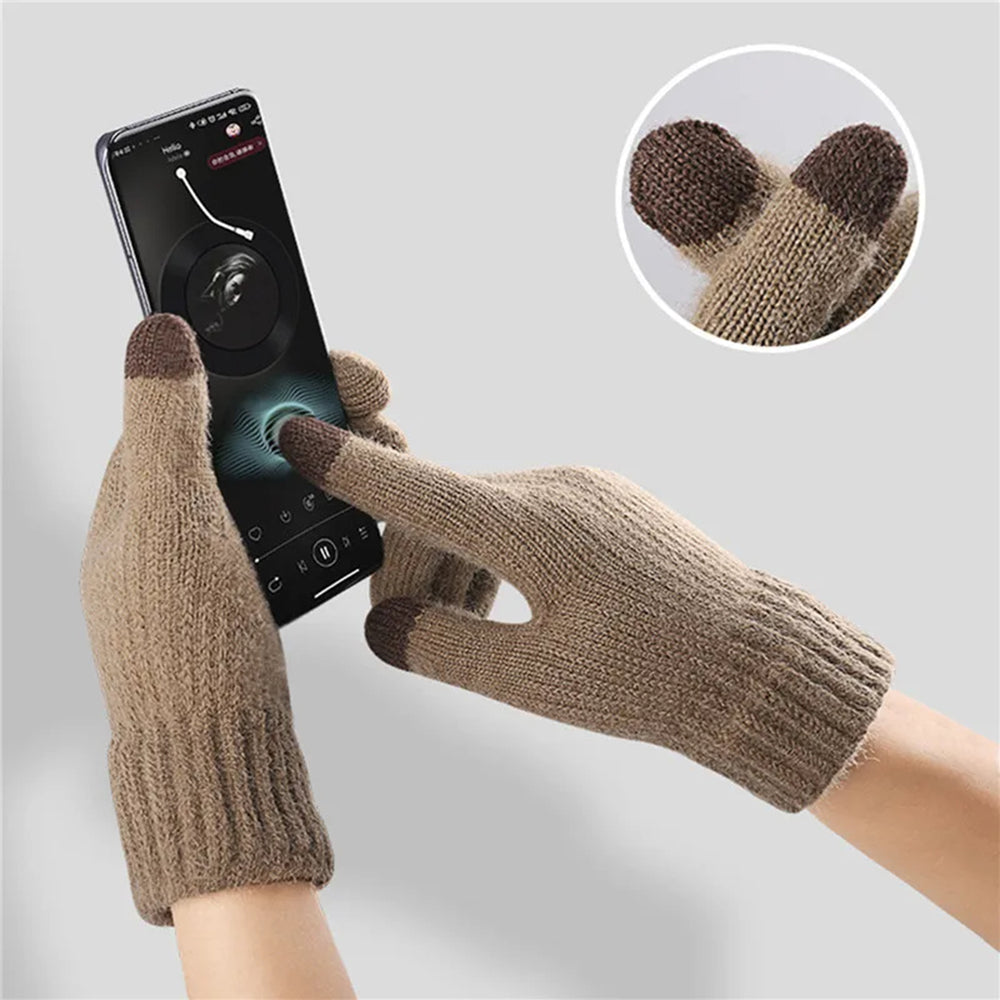 Gants d'hiver tactiles Iwarm ST0016, Taille 22cm, Bleu marine
