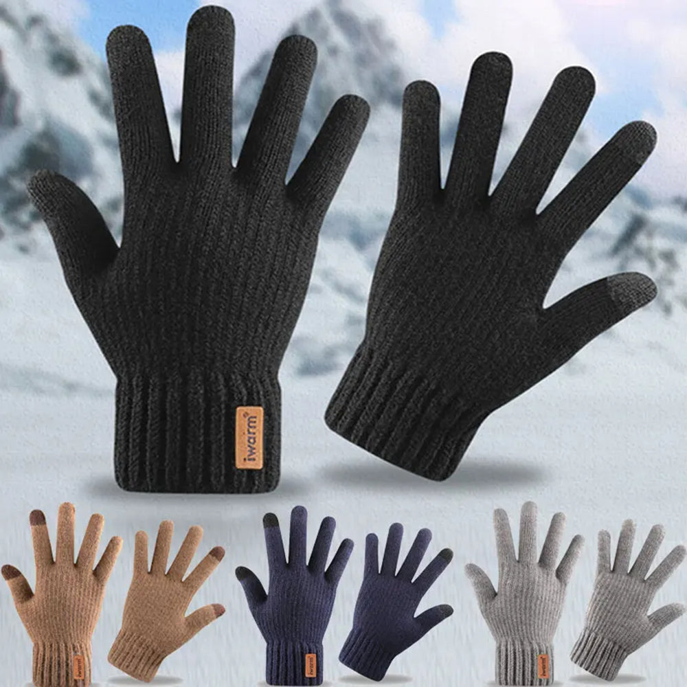 Gants d'hiver tactiles Iwarm ST0016, Taille 22cm, Bleu marine
