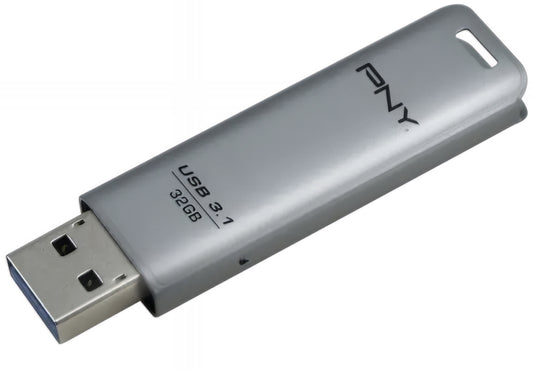 Externe USB-A 3.1 Geheugen PNY Elite Steel, 32Gb FD32GESTEEL31G-EF