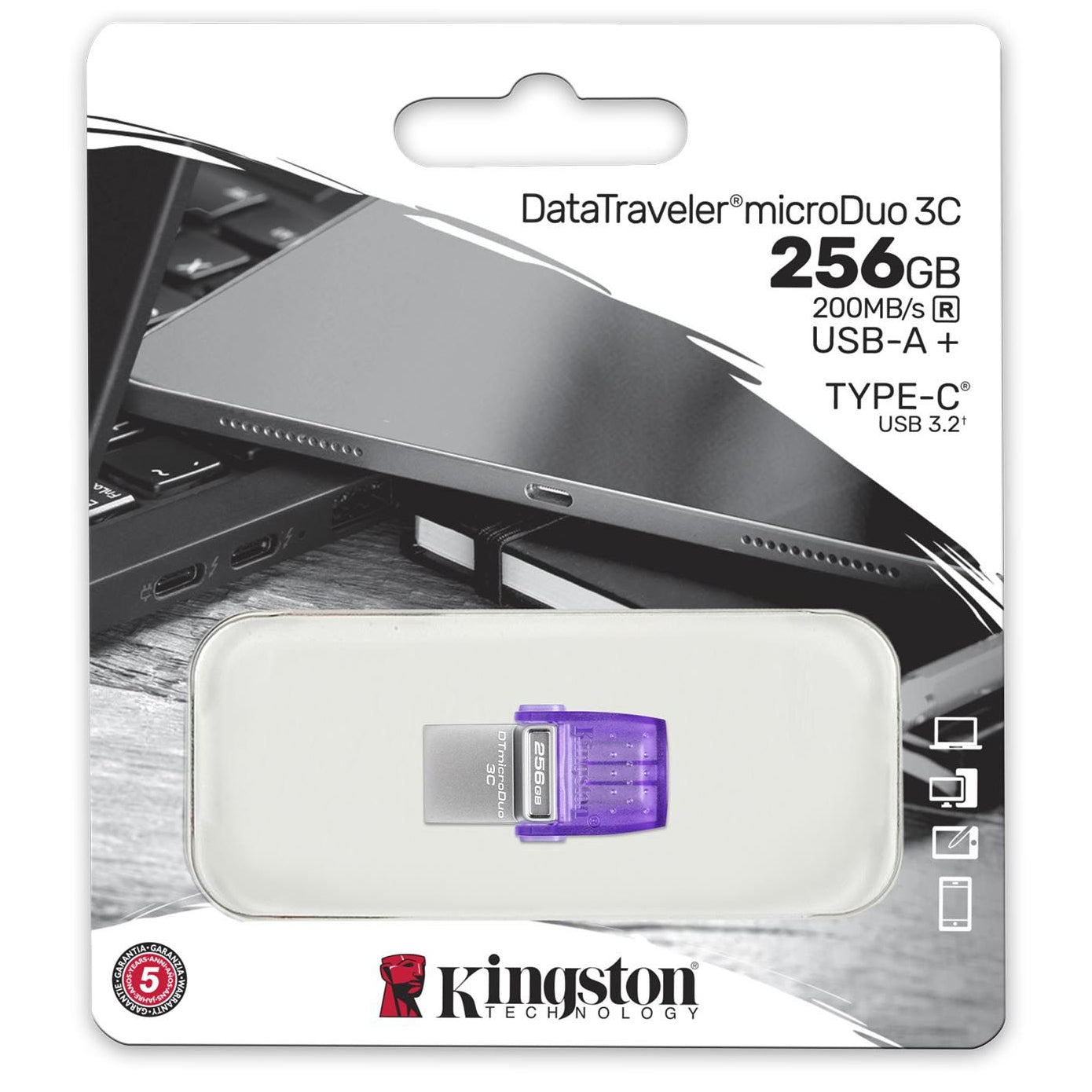 Kingston microDuo 3C USB-A 3.2 / USB-C Stick 256GB | Dual-Drive | Speicherstick