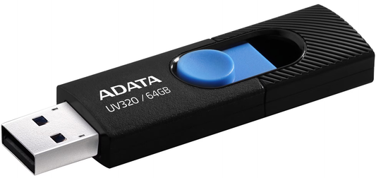 Mémoire Externe USB-A 3.2 Adata UV320, 64Gb AUV320-64G-RBKBL