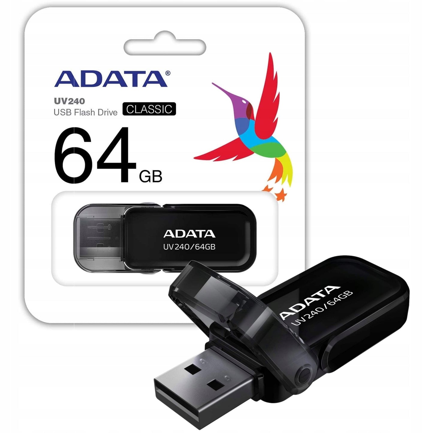 Externer USB-A Speicher Adata UV240, 64Gb AUV240-64G-RBK AUV240-64G-RBK