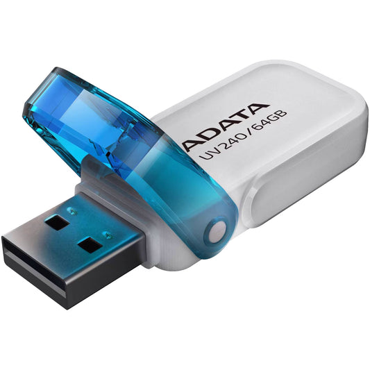 Extern USB-A-geheugen Adata UV240, 64Gb AUV240-64G-RWH