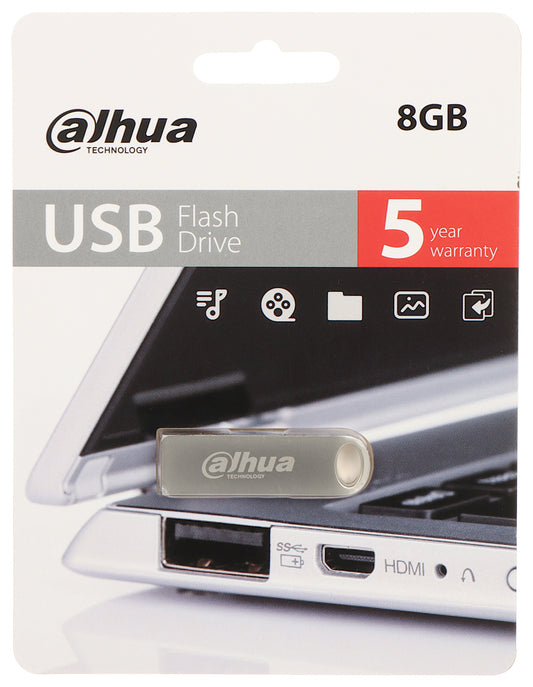 Dahua USB-A extern geheugen, 8Gb DHI-USB-U106-20-8GB