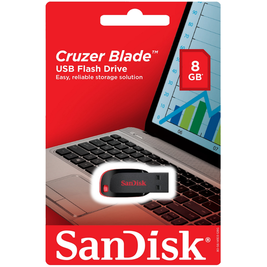 Mémoire externe SanDisk Cruzer Blade USB-A, 8 Go SDCZ50-008G-B35