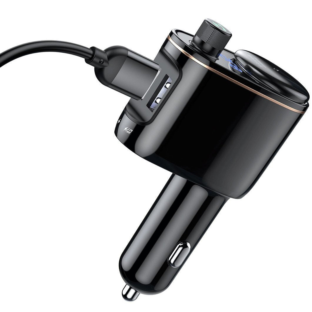 Baseus S-06 FM-Transmitter Bluetooth | 2x USB-A | Schwarz