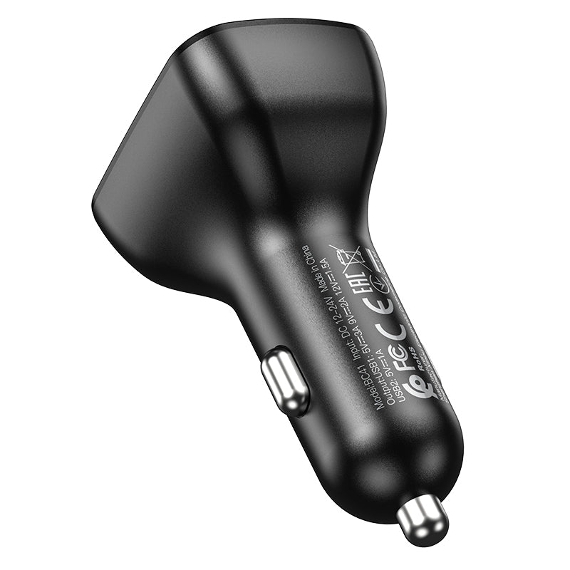 Borofone BC41 Eminency FM-Transmitter Bluetooth | 2x USB-A & microSD | Schwarz