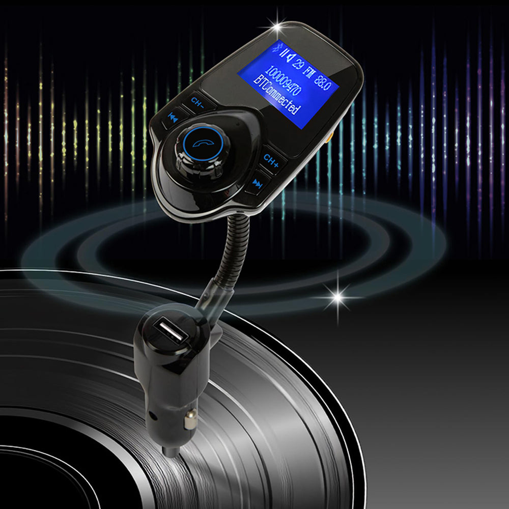FM Bluetooth Modulator Techsuit MFM4, 1 x USB-A - 1 x 3.5mm - 1 x microSD, Zwart