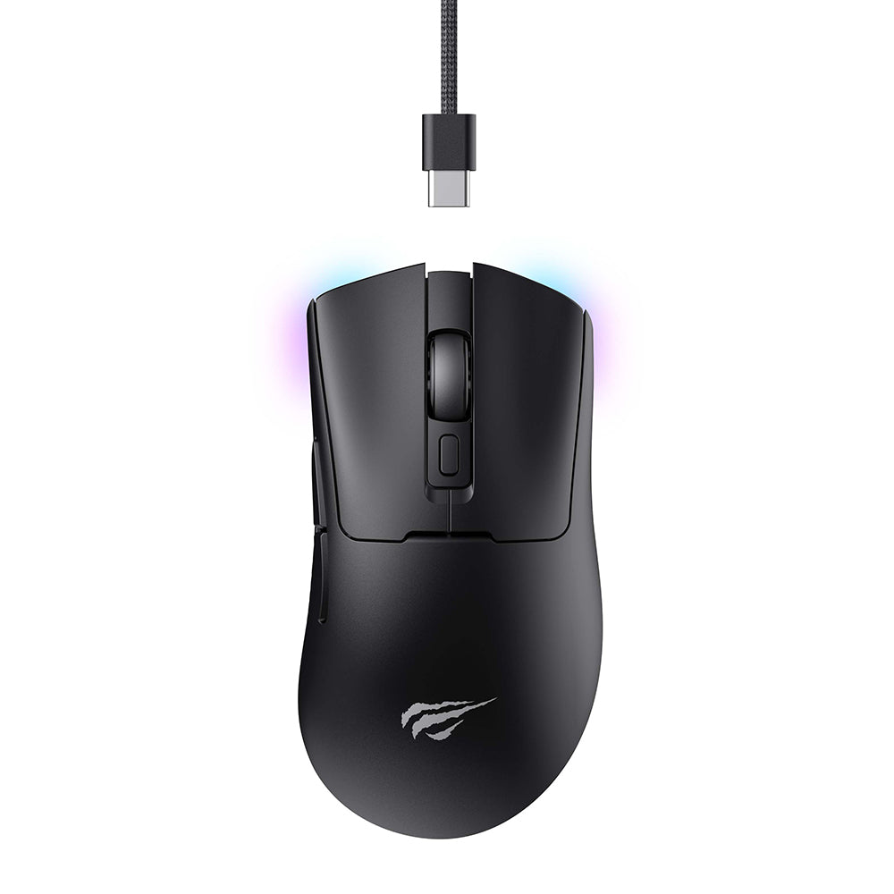 Draadloze Gaming Muis HAVIT MS966WB, 800DPI - 10000DPI, BT / Wi-Fi / Bedraad, Zwart