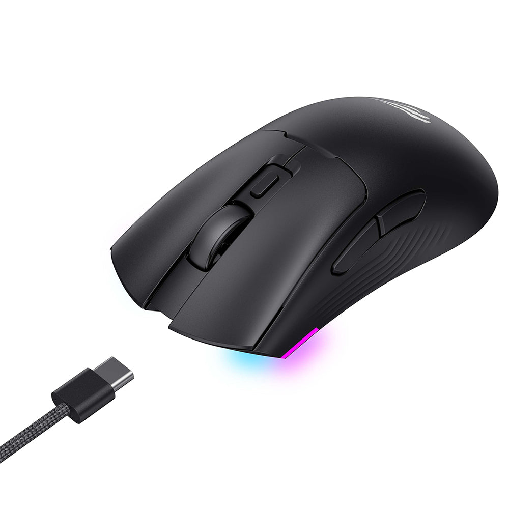 Draadloze Gaming Muis HAVIT MS966WB, 800DPI - 10000DPI, BT / Wi-Fi / Bedraad, Zwart