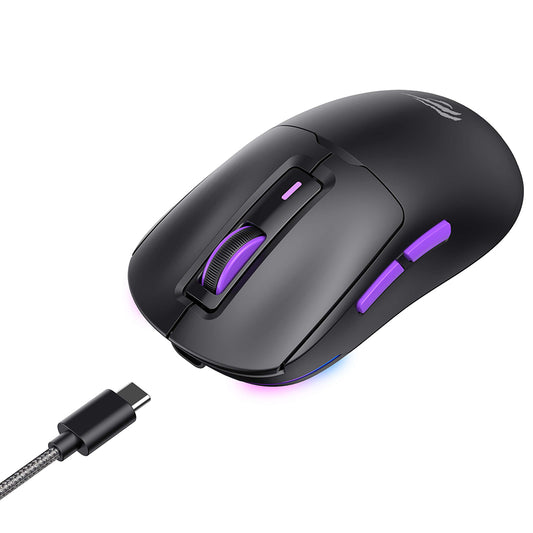 HAVIT MS969WB Wireless Gaming Mouse, RGB, 1000DPI - 16000DPI, BT / Wi-Fi / Wired, Black
