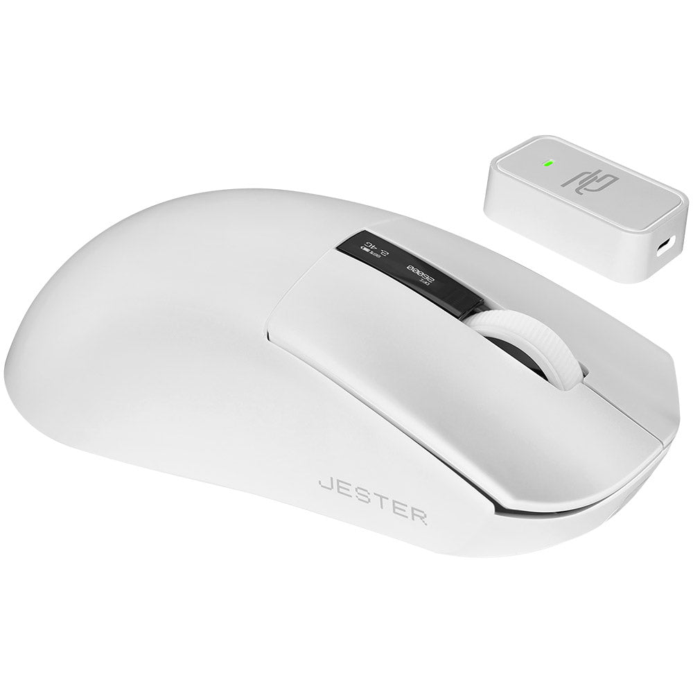 Gaming-Maus Wireless Proove Jester, 800DPI - 26000DPI, OLED-Display, Weiß WMJS00022002