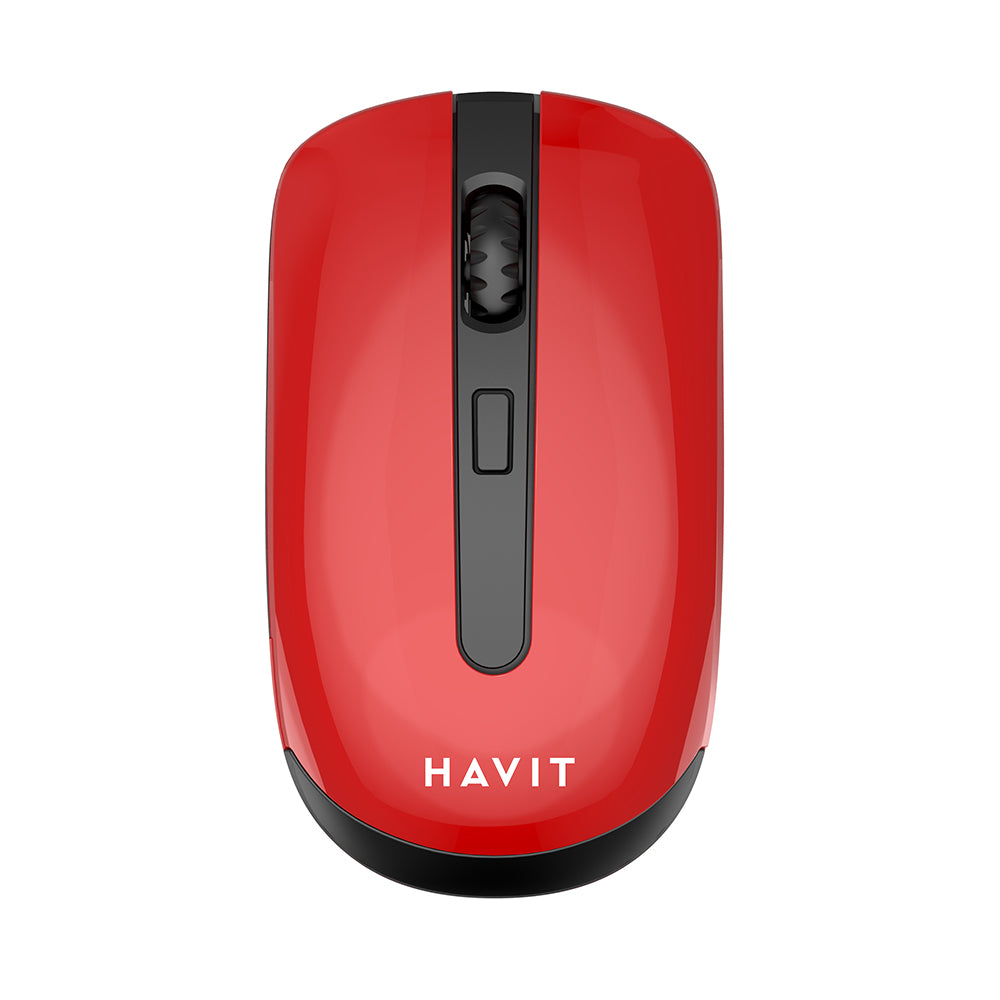 Draadloze Muis HAVIT MS989GT, 800DPI - 1600DPI, Zwart Rood