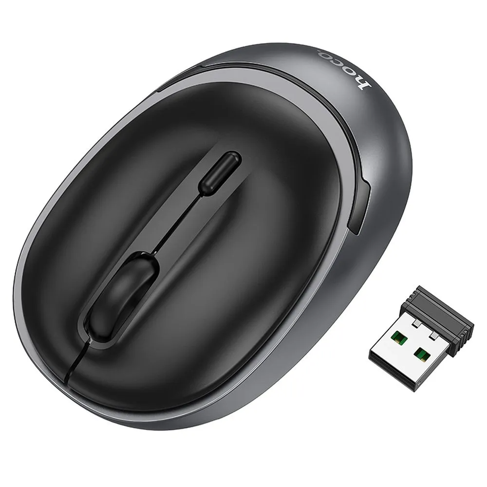 Wireless-Maus HOCO GM34, 1600DPI, BT / Wi-Fi, Schwarz