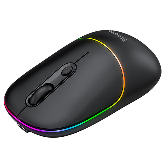 Draadloze Muis Proove Blink, RGB, 800DPI - 1600DPI, BT / Wi-Fi, Zwart WMBL00002001
