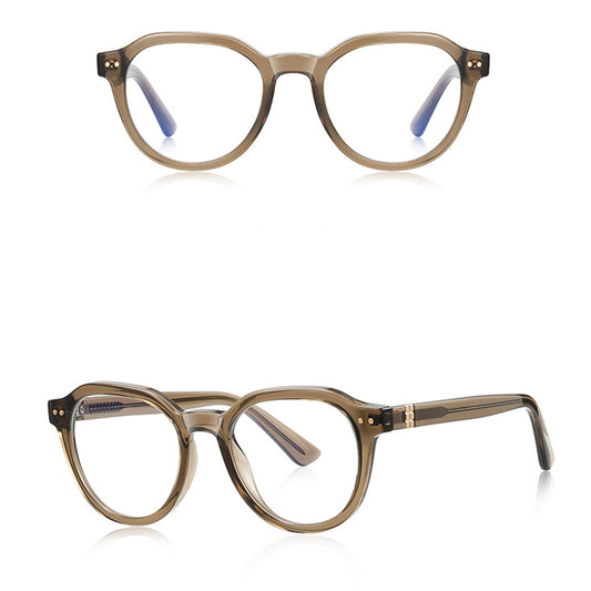 Lunettes d'ordinateur pour hommes Techsuit 2228, Anti-Lumière Bleue, Marron Clair