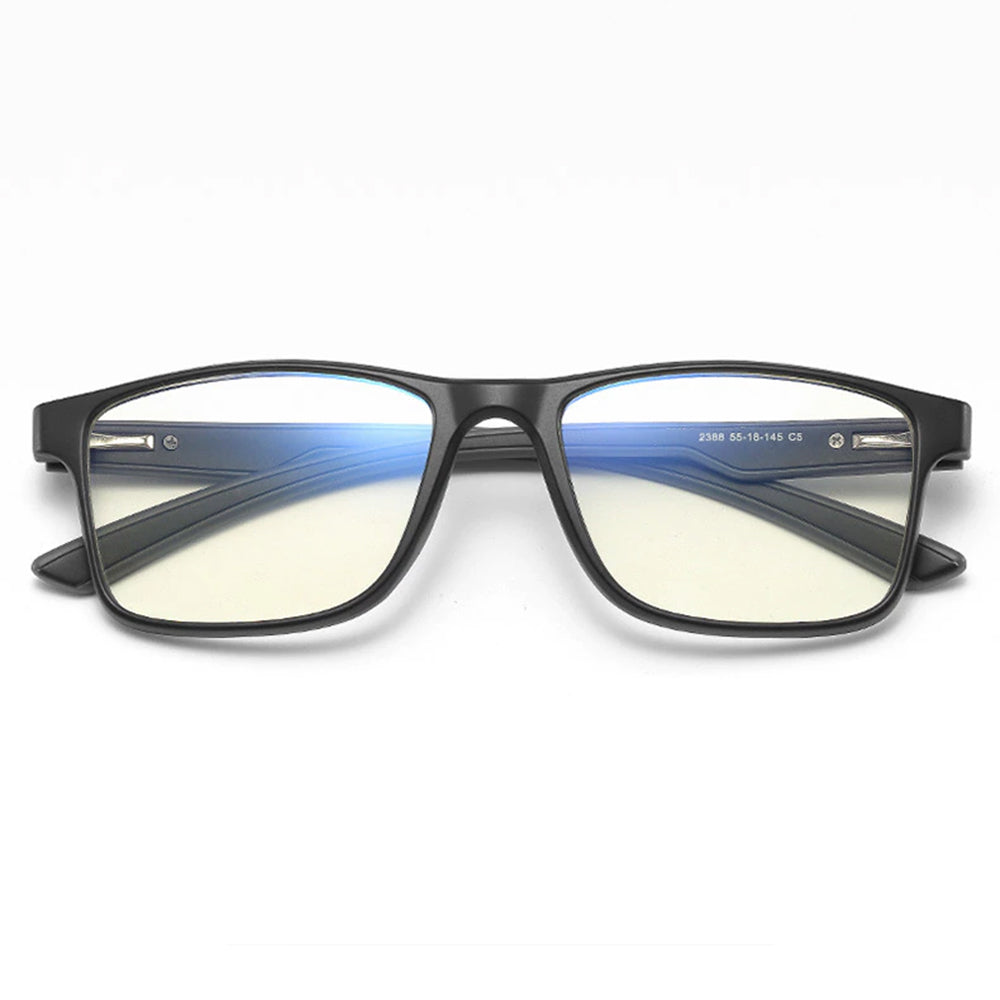 Techsuit Herren Computerbrille F2388, Anti-Blaues Licht, Schwarz Grau