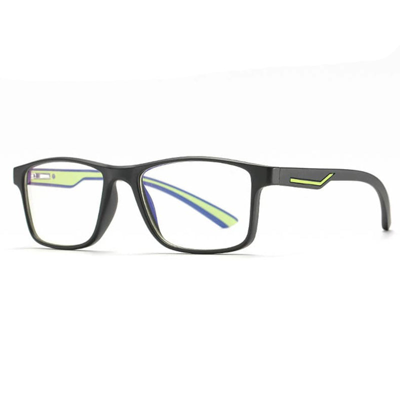 Techsuit Herren Computerbrille F2388, Anti-Blaues Licht, Schwarz Grün