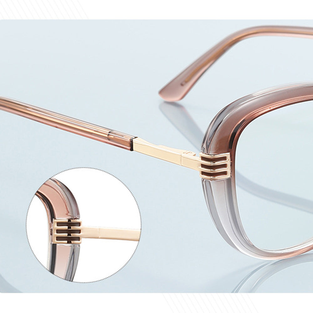 Dames Computerbril Techsuit 2265, Anti-Blauwlicht, Zwart Goud