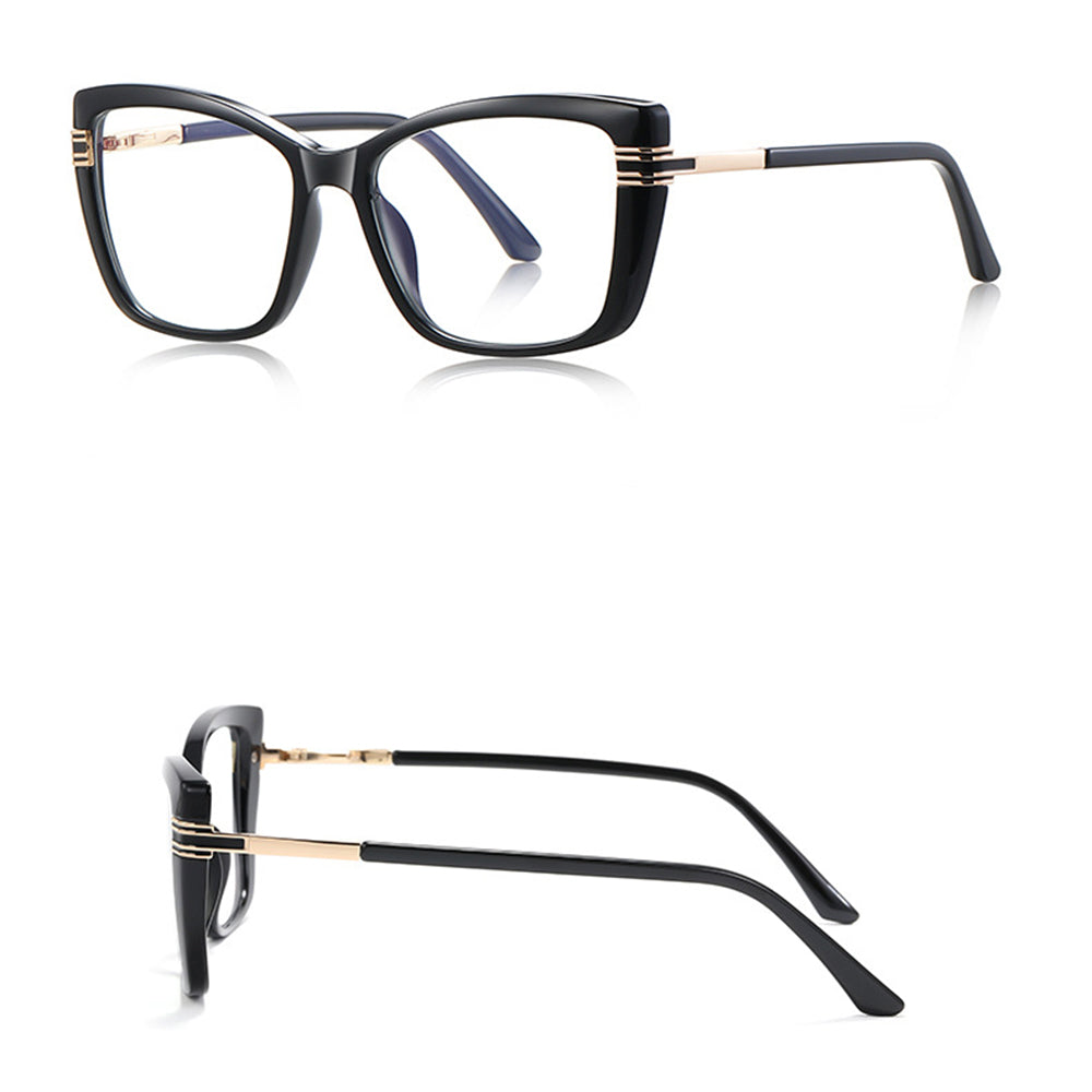 Lunettes d'ordinateur pour femmes Techsuit 2273, Anti-Lumière Bleue, Noires