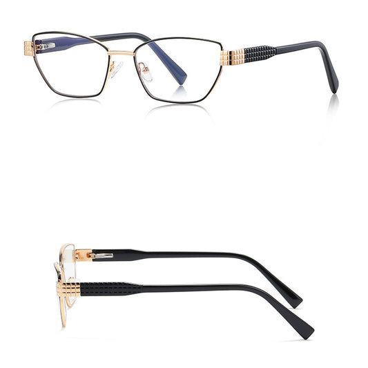 Lunettes d'ordinateur pour femmes Techsuit 3162, Anti-Lumière Bleue, Noires