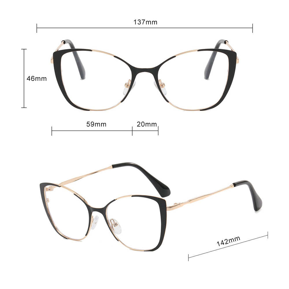 Damen Computerbrille Techsuit 8808, Anti-Blue Light, Schwarz