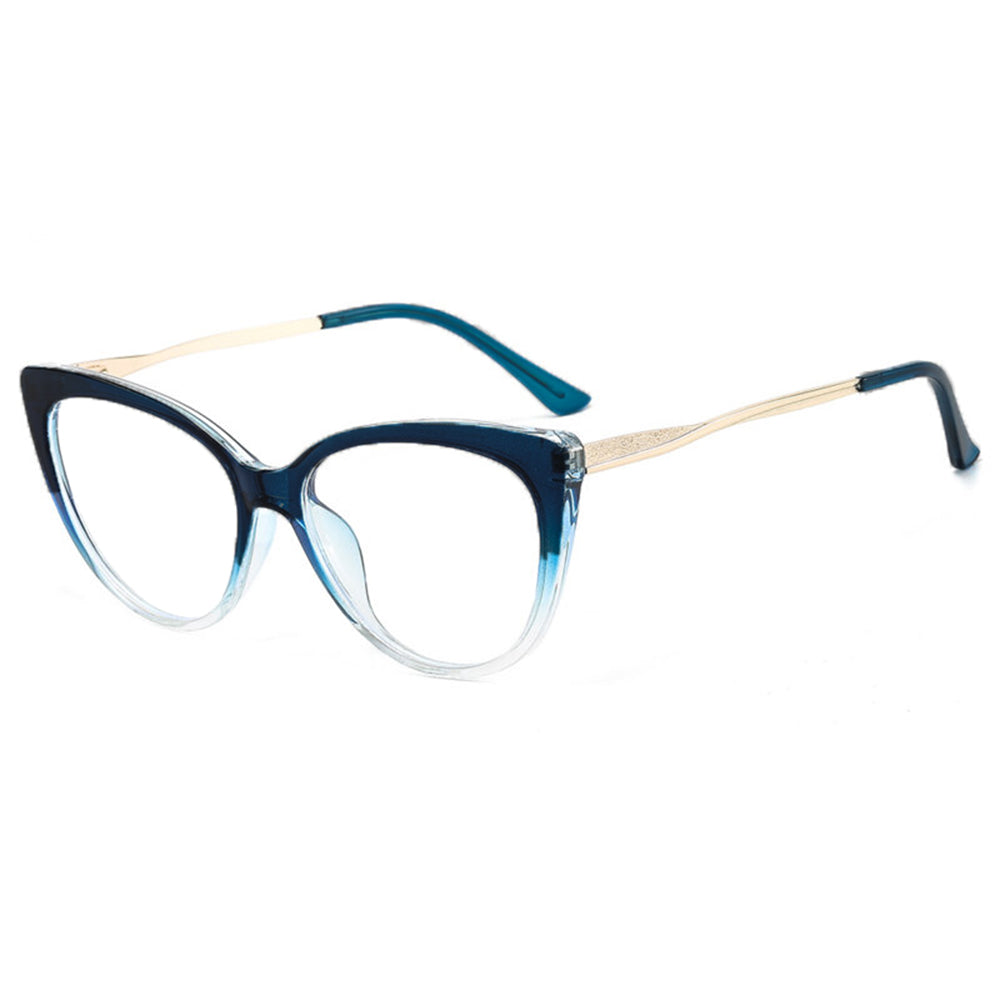 Dames Computerbril Techsuit F5018-C8, Anti-Blauw Licht, Blauw
