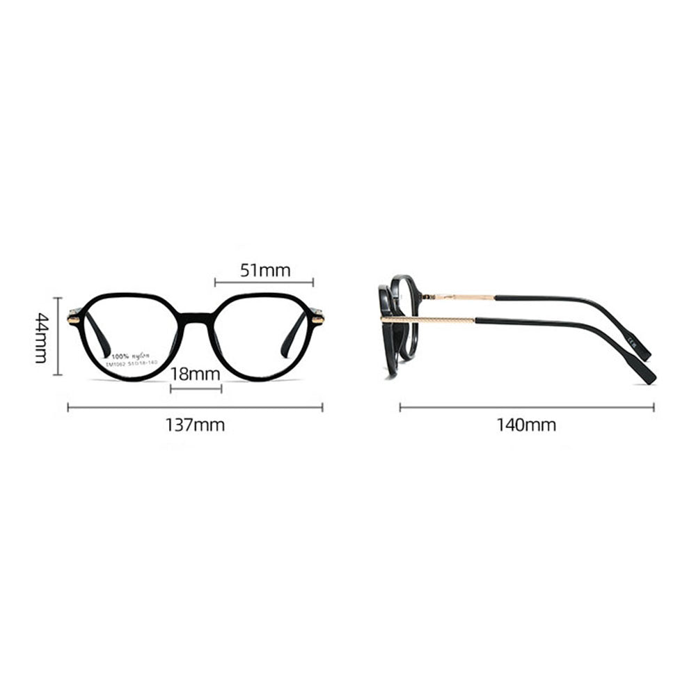 Lunettes d'ordinateur unisexes Techsuit TM1062, anti-lumière bleue, marron clair