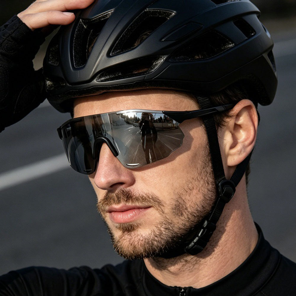 Unisex Fietsbril Techsuit 8853, Zwart Zilver