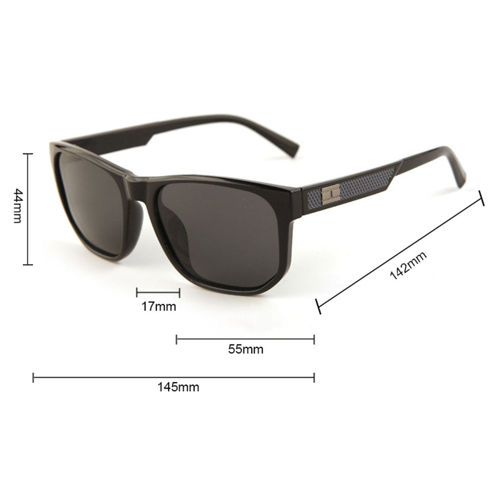 Herenzonnebril Techsuit 8502, Gepolariseerd, UV-bescherming, Zwart