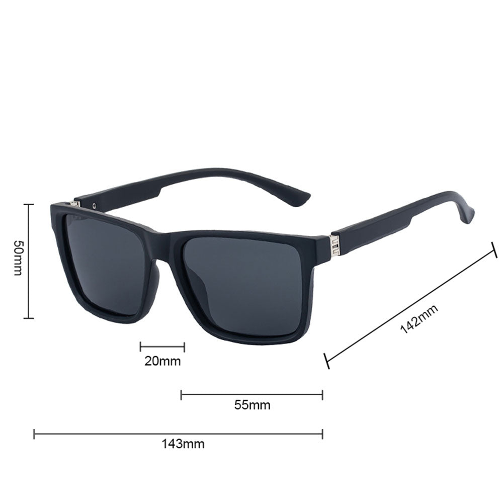 Herenzonnebril Techsuit 8506, Gepolariseerd, UV-bescherming, Mat Zwart
