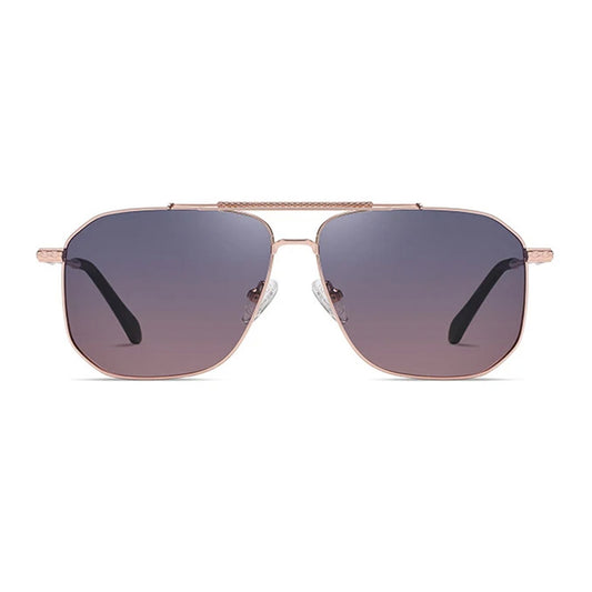 Herenzonnebril Techsuit 8538, Gepolariseerd, UV-bescherming, Roze Goud Paars