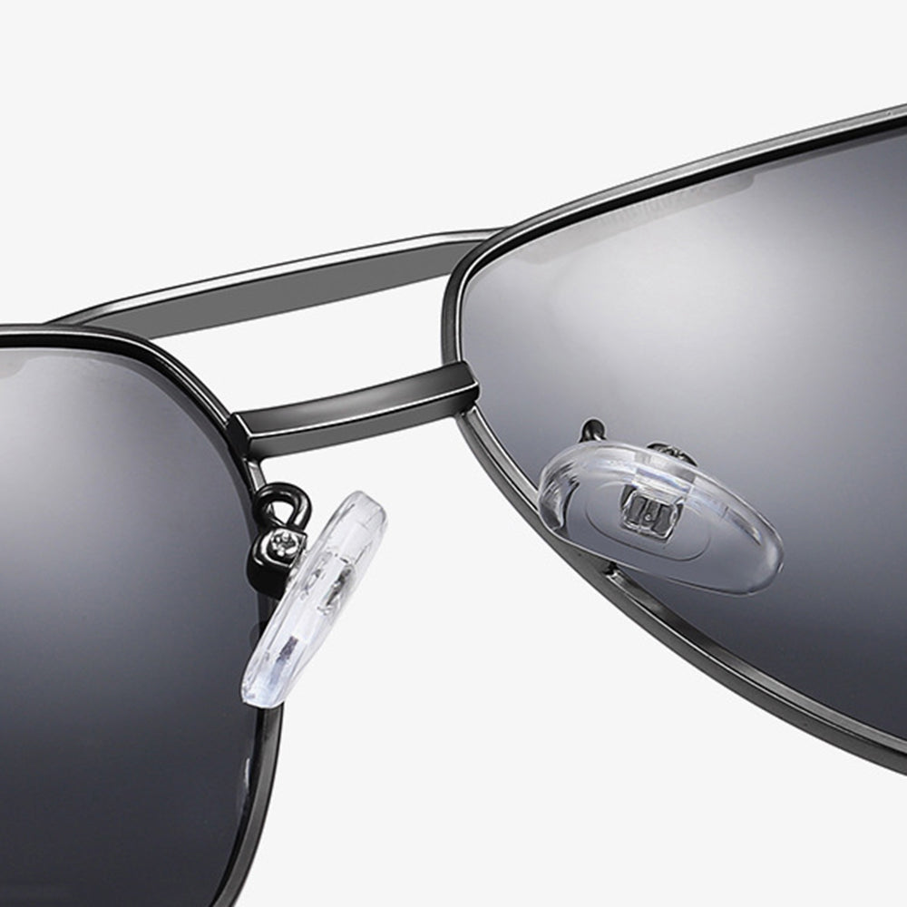 Herren-Sonnenbrille Techsuit LM001, polarisiert, UV-Schutz, grau photochromatisch