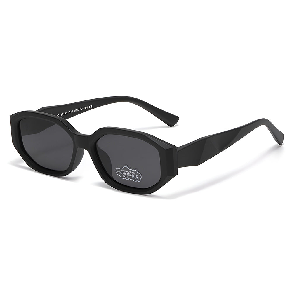 Techsuit 11153 Kinder Sonnenbrille, polarisiert, UV-Schutz, schwarz