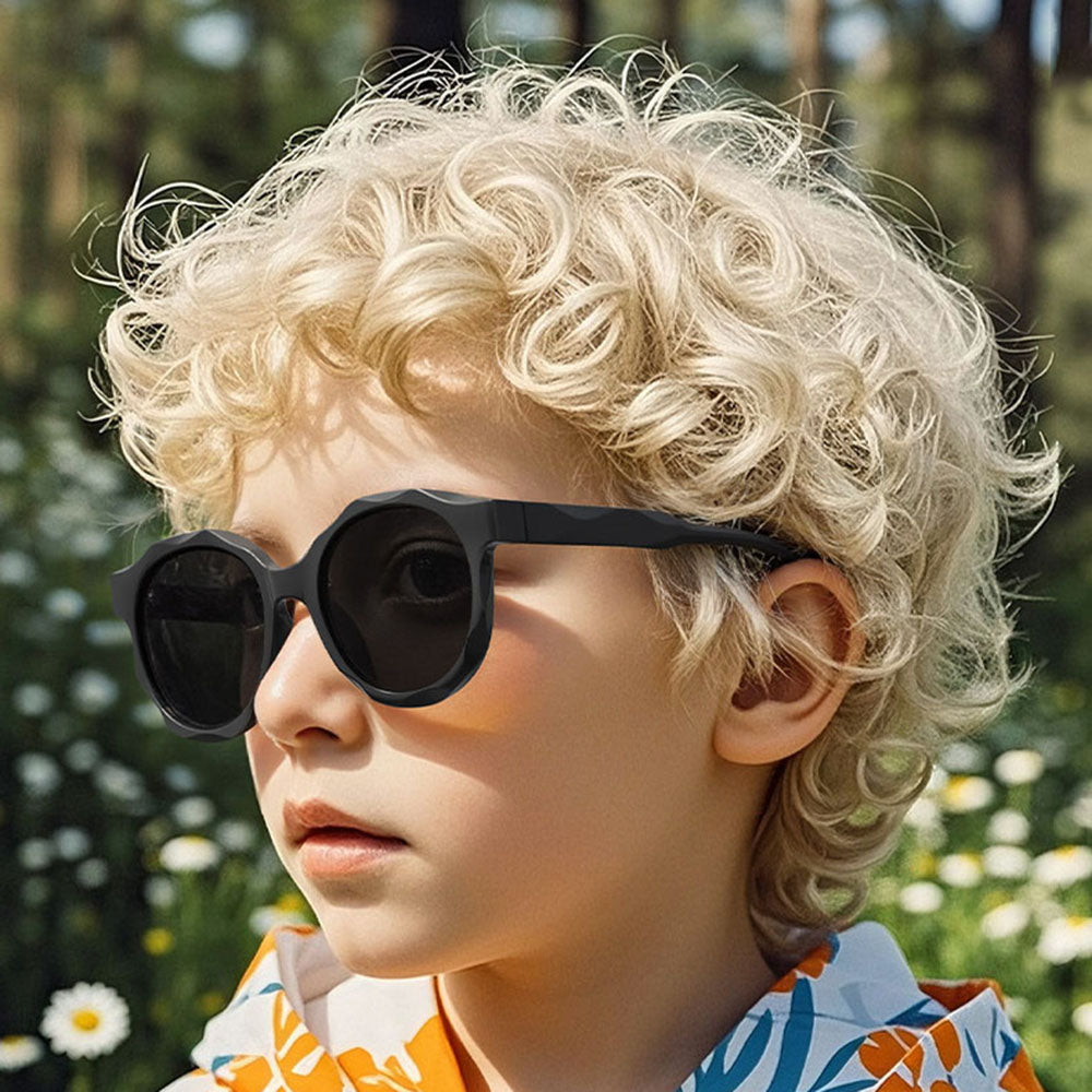 Techsuit 627 Kinderzonnebril, Gepolariseerd, UV-bescherming, Zwart