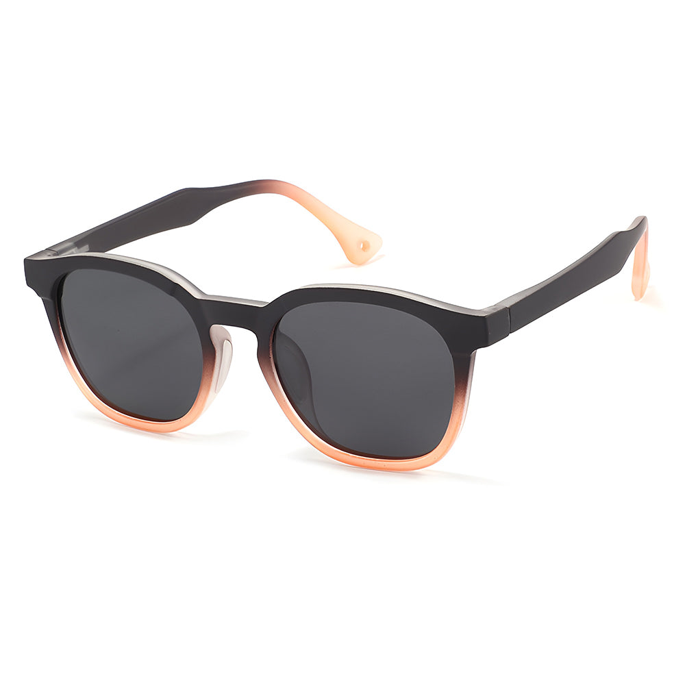 Techsuit 691 Kinderzonnebril, Gepolariseerd, UV-bescherming, Zwart Oranje Gradient