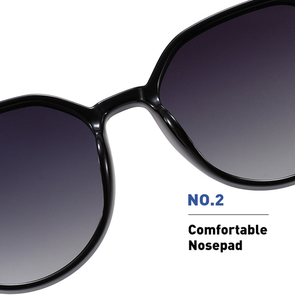 Damen-Sonnenbrille Techsuit 2203, polarisiert, UV-Schutz, Schwarz Grau