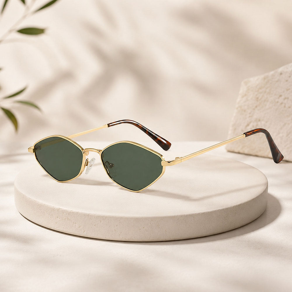 Dames Zonnebril Techsuit 6206, Goud Groen